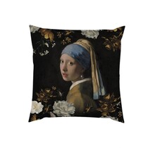 Essenza pour Mauritshuis Coussin Floral Girl 50x50 Noir