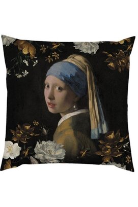 Essenza pour Mauritshuis Coussin Floral Girl 50x50 Noir