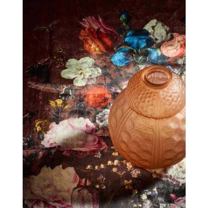 Essenza pour Mauritshuis Beau Tapis Bouquet Rond 180 Marron