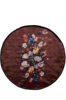 Essenza pour Mauritshuis Beau Tapis Bouquet Rond 180 Marron
