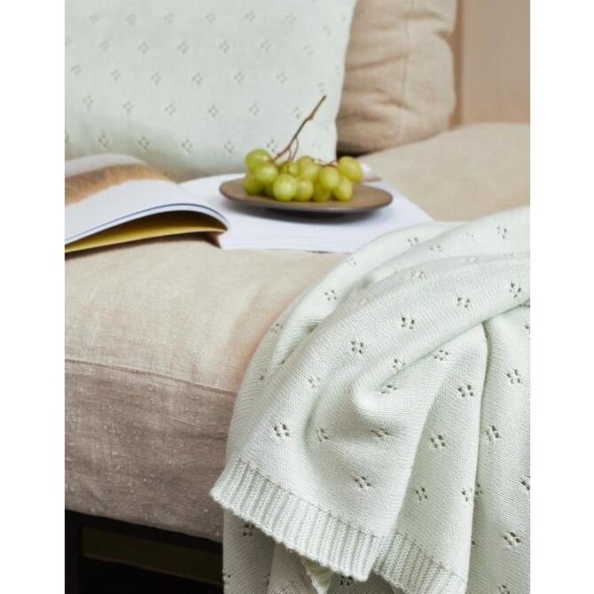 Essenza knitted Ajour cushion Morning swim 30x50 Essenza knitted Ajour cushion Morning swim 30x50