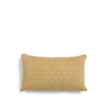 Essenza knitted Ajour cushion Fern yellow 30x50