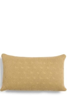 Essenza coussin Ajour tricoté Fern jaune 30x50