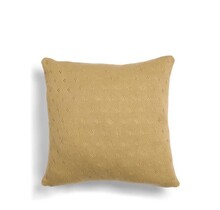 Essenza knitted Ajour cushion Fern yellow 50x50