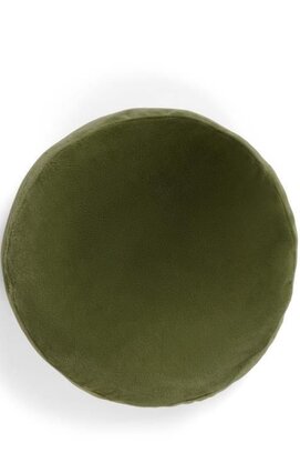 Essenza Mads Coussin en fourrure Moss 45 cm rond