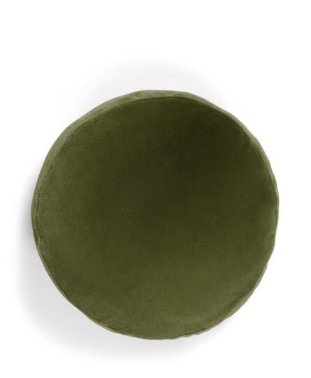 Essenza Mads Furry cushion Moss 45 cm round