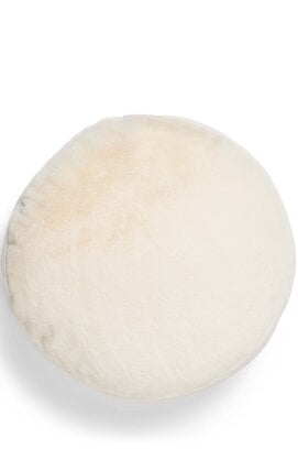 Essenza Mads Coussin en fourrure Vanille 45 cm rond