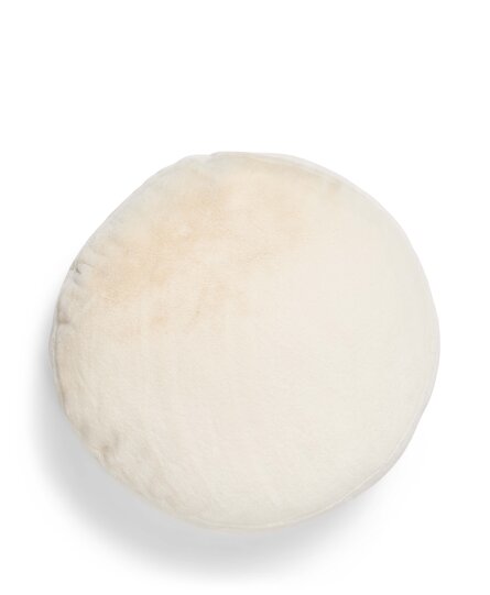 Essenza Mads Furry cushion Vanilla 45 cm round
