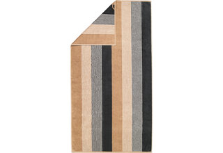 Cawö Coast Towel anthrazit/natur 50/100