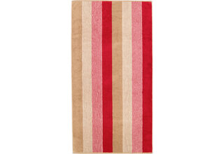 Cawö Coast serviette de douche rot/natur 70/140