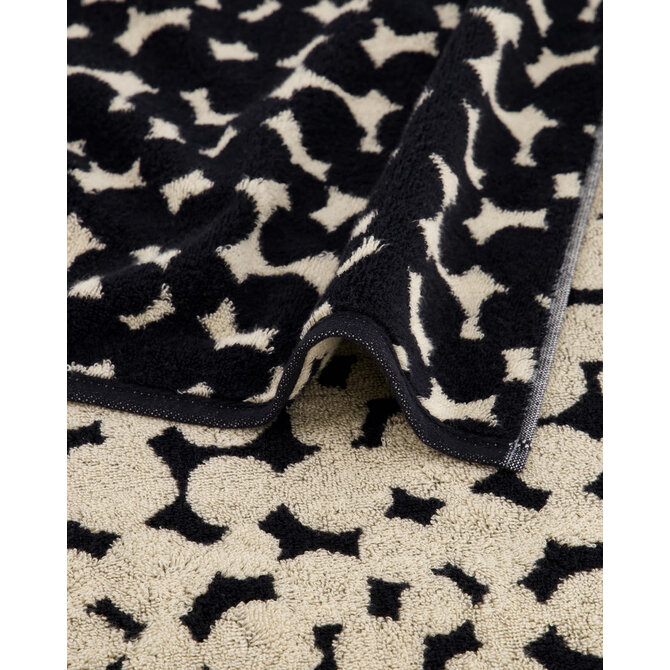 Cawö Loft Pebbles serviette de douche schwarz 70/140