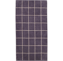 Cawö Park Check serviette de douche minuit 70/140