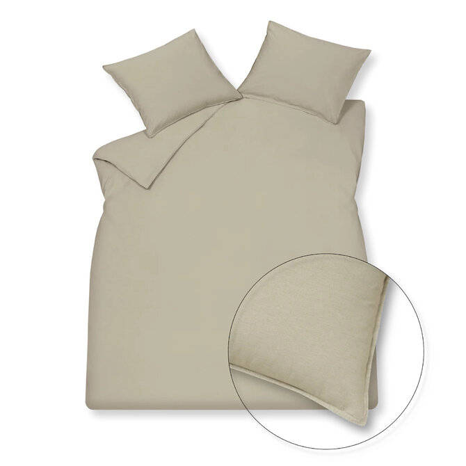 Vandyck Washed Cotton Dekbedovertrek Lits-jumeaux XL (260x240) Stone