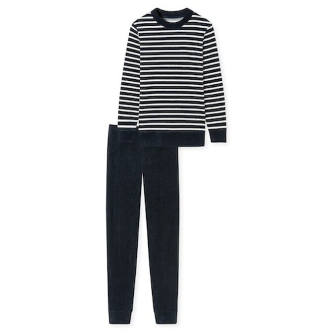 Schiesser Pyjama Long nightblue 180116 42/XL