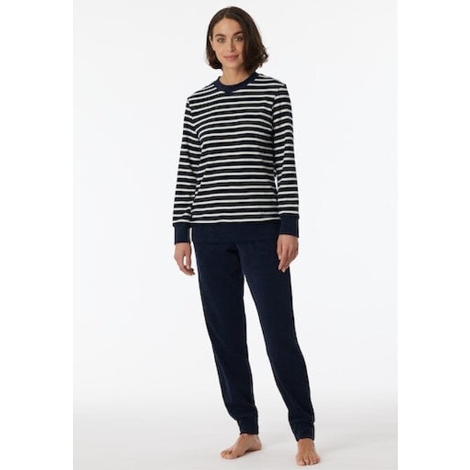 Schiesser Pyjama long bleu nuit 180116 40/L