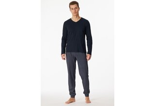 Schiesser Pyjama Long nightblue 180843 56/XXL