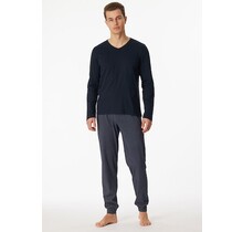 Schiesser Pyjama long bleu nuit 180843 54/XL