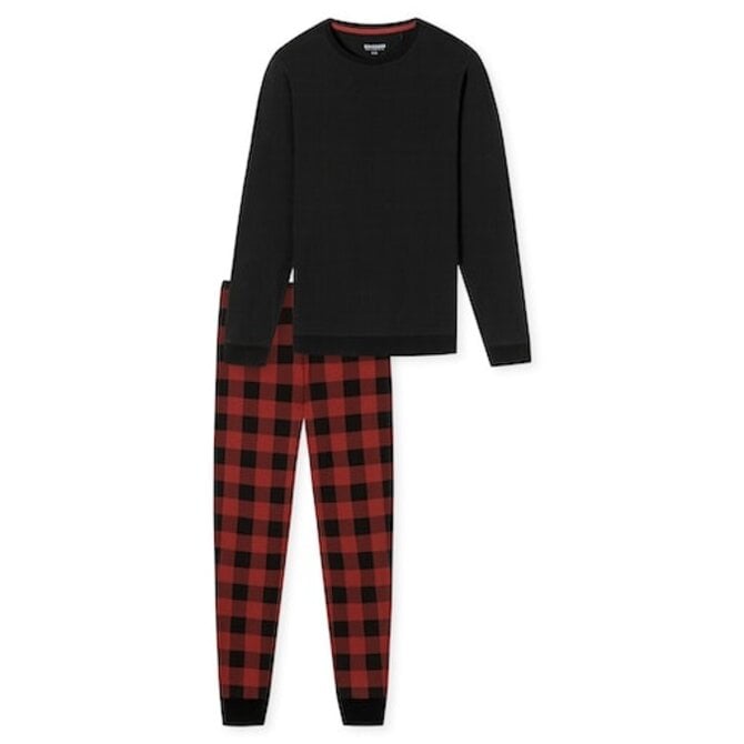 Schiesser Pyjama Long black 180445 56/XXL