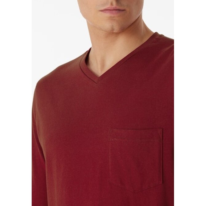 Schiesser Pyjama long bordeaux 180444 56/XXL