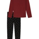 Schiesser Schiesser Pyjama Long bordeaux 180444 54/XL