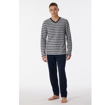Schiesser Pyjama Long grey melange 180278 54/XL