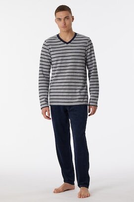 Schiesser Pyjama Long grey melange 180278 54/XL