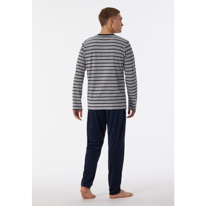 Schiesser Pyjama Long grey melange 180278 48/S