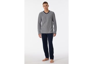 Schiesser Pyjama Long grey melange 180278 48/S