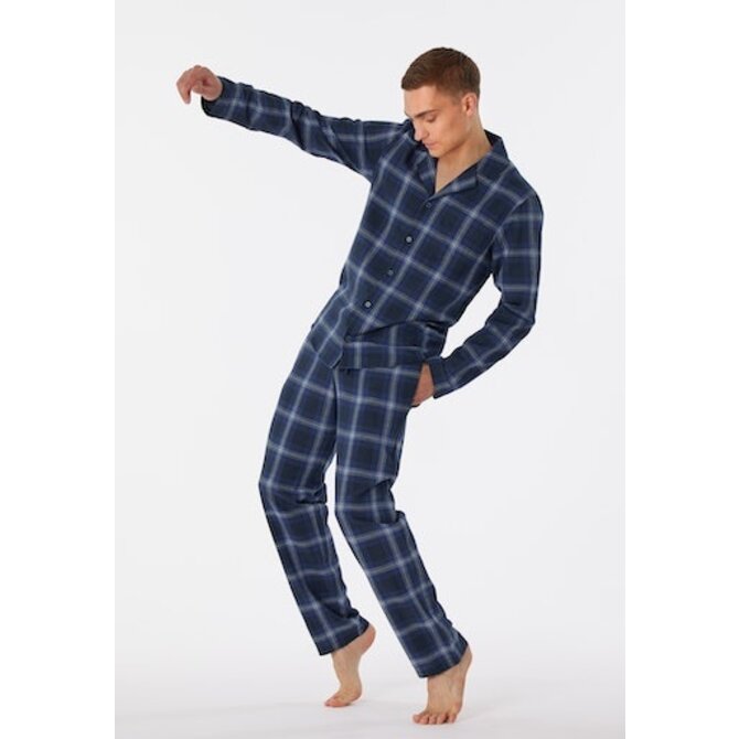 Schiesser Pyjama long bleu nuit 180276 54/XL