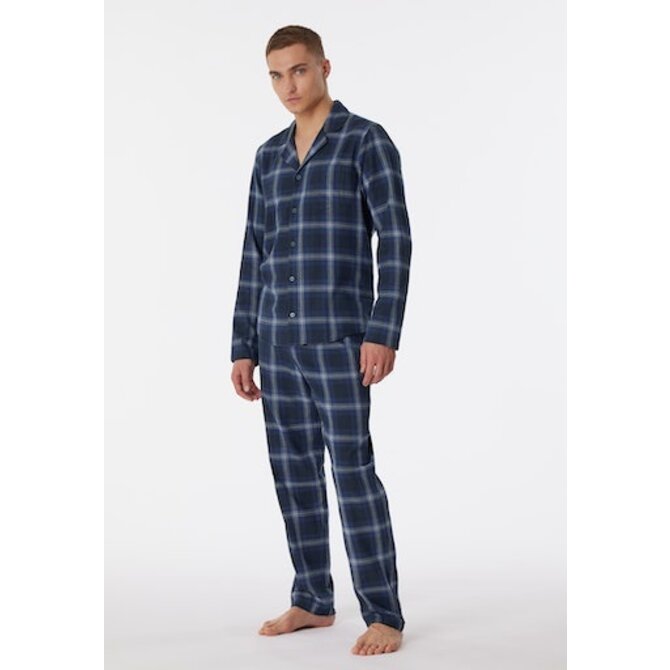 Schiesser Pyjama long bleu nuit 180276 54/XL