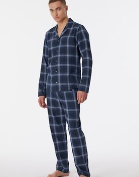 Schiesser Pyjama Long nightblue 180276 48/S