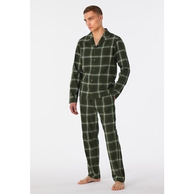 Schiesser Pyjama long vert foncé 180276 52/L