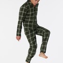 Schiesser Schiesser Pyjama Long dark green 180276 52/L