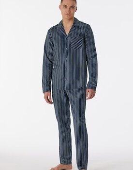 Schiesser Pyjama Long nightblue 180275 52/L