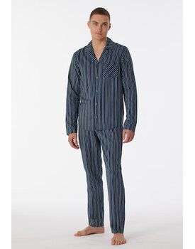 Schiesser Pyjama Long nightblue 180275 52/L