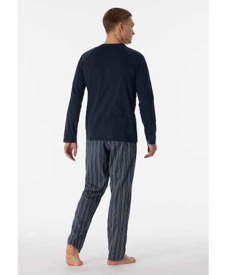 Schiesser Pyjama Long nightblue 180274 50/M