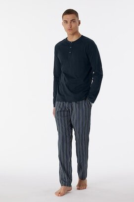 Schiesser Pyjama Long nightblue 180274 50/M