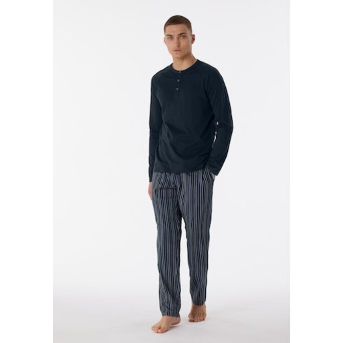 Schiesser Pyjama long bleu nuit 180274 50/M