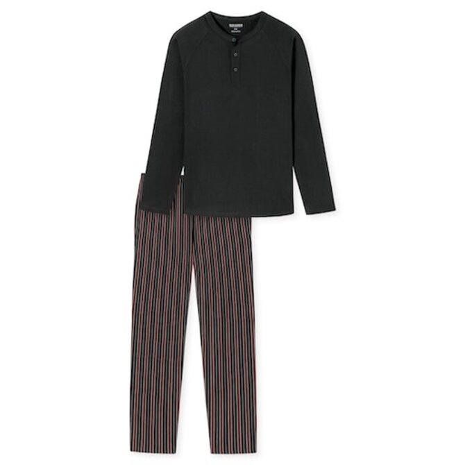 Schiesser Pyjama long anthracite 180274 48/S