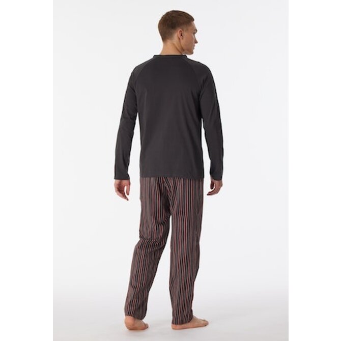 Schiesser Pyjama long anthracite 180274 48/S