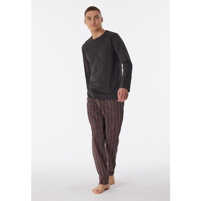 Schiesser Pyjama long anthracite 180274 48/S