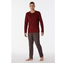 Schiesser Pyjama Long terracotta brown 180273 50/M