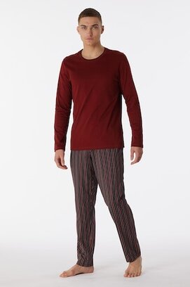 Schiesser Pyjama Long terracotta brown 180273 50/M