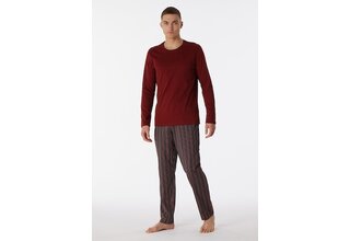 Schiesser Pyjama Long terracotta brown 180273 50/M