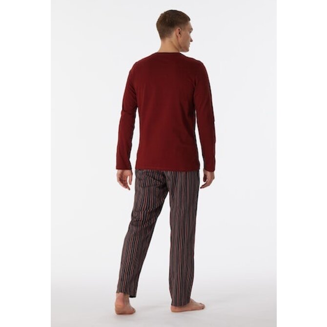 Schiesser Pyjama long terre cuite marron 180273 50/M