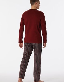 Schiesser Pyjama Long terracotta brown 180273 48/S