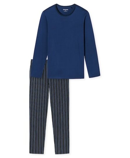 Schiesser Pyjama Long navy 180273 52/L