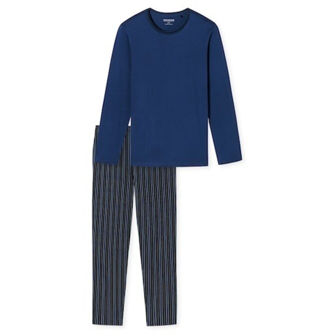 Schiesser Pyjama Long marine 180273 52/L