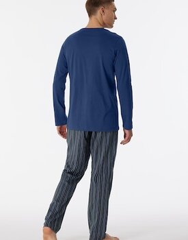 Schiesser Pyjama Long navy 180273 48/S