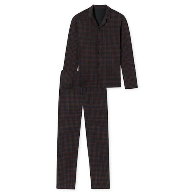 Schiesser Pyjama long anthracite 180272 52/L